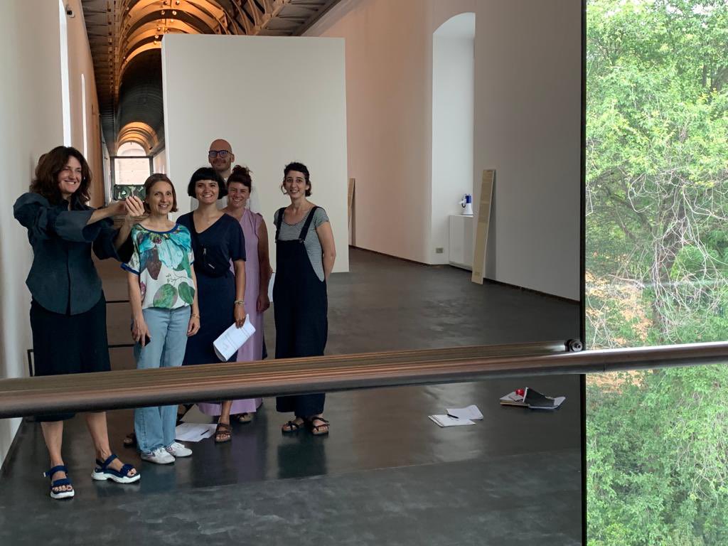 rivolicast's tweet photo. Welcome to Caroline Eggel and Ayşegül Seyhan @olafureliasson here in #ManicaLunga with our team headed by Marcella Beccaria and Chiara Bertola working for the next exhibition entitled " #OlafurEliasson". #staytuned , https://t.co/76aAum1gFV