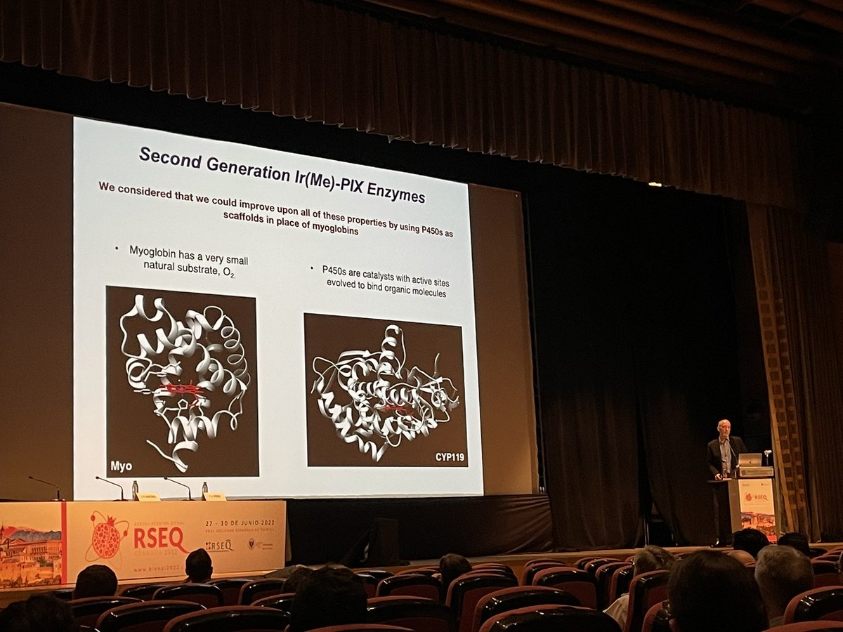 Highly pleased to have seen <a href="/HartwigGroup/">The Hartwig Group</a> in the <a href="/RSEQUIMICA/">RSEQ</a> conference in Granada, my hometown. Great to see such a great chemist to defend the power of enzymes and directed evolution to perform exquisite site-selective reactions