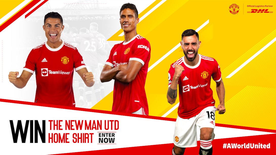DHLManUtd's tweet photo. ⚠ LAST CHANCE TO ENTER ⚠ 

You could be one of the first in the 🌍 to wear the 2022/23 @ManUtd shirt! 

This is your LAST CHANCE to win 🚨

Enter now 👉 https://t.co/iPFndrwEfI

 #AWorldUnited https://t.co/eeNIJDViI4