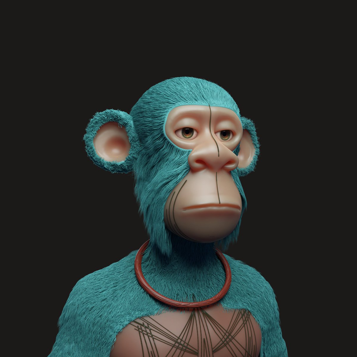 Finally got my own #AfroApe #54 1/160 #NFTs, very exclusive set <a href="/afro_apes/">Afro Apes</a>. 
Please let me back in the discord group, and LET'S TELL SOME STORIES. 
#AfroApe #54 is MALE, from MAKONDE in Tanzania 🇹🇿. 
Specialist in woodcarving. ⭐️💜
S/o <a href="/youngbobby/">Bob — The Builder 🛸</a> @Blendinivfx <a href="/Ruelassefa/">Ruel|ሩኤል(✸,✸)</a>