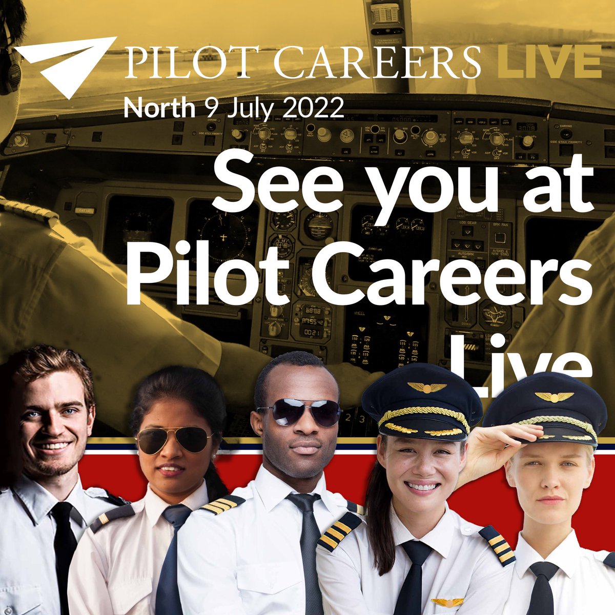 SimtechAviation's tweet image. Don’t forget about this fantastic event! July 9th 2022, we will see you there! 

Pilot Careers Live 🧑🏻‍✈️

#pilots #aviationtraining #aviationcareer #options #event