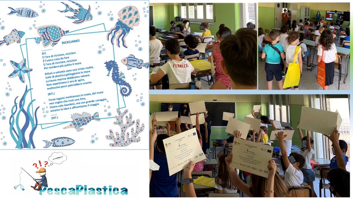 ♻️ Ricicliamo, la canzone per la salvaguardia dell'ambiente marino
👧👦Gli autori sono 38 alunni delle classi III A e IV A della #scuola primaria Canossiane di Catania
🎤 Brano realizzato nell’ambito delle attività del progetto #PescaPlastica del <a href="/CnrIpcb/">CNR IPCB</a> 
cnr.it/it/news/11220