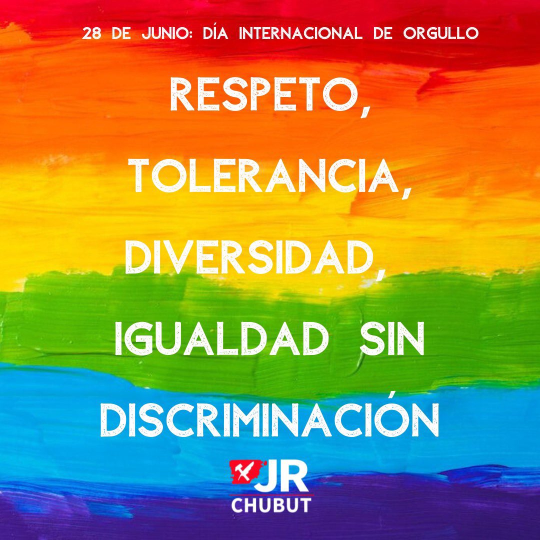 Sigamos luchando por una sociedad cada vez más igualitaria, libre y diversa, donde el #orgullo  le gane siempre a la intolerancia y a los prejuicios 🏳️‍🌈