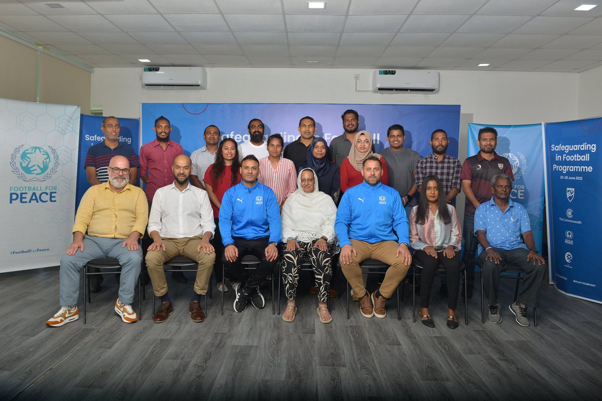 The safeguarding in ⚽ workshops in Male’ were held at the National Stadium, and participants included coaches, instructors, safeguarding officials, referees and representatives from clubs, academies, & other grassroots organizations. @commonwealthsec @FfP_Global @MaldivesFA