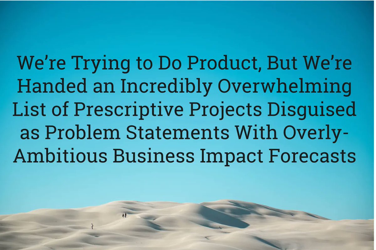 Great post I just read related to treating teams like features factories at scale. The intentions are good but a true product mindset takes while to adopt. Teamwork is often still lacking but we can always improve! buff.ly/3yl2nEZ #agile #scrum #ux #product