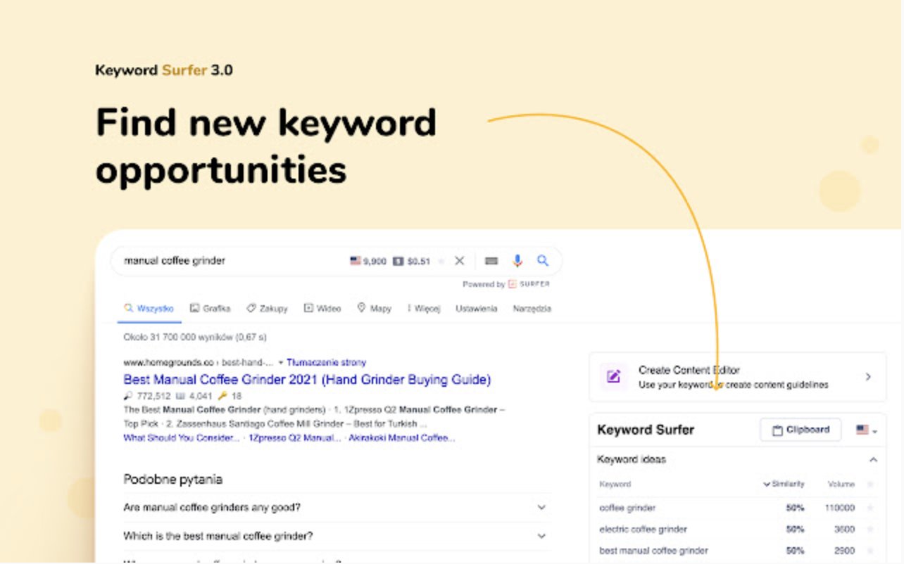 Keyword Surfer