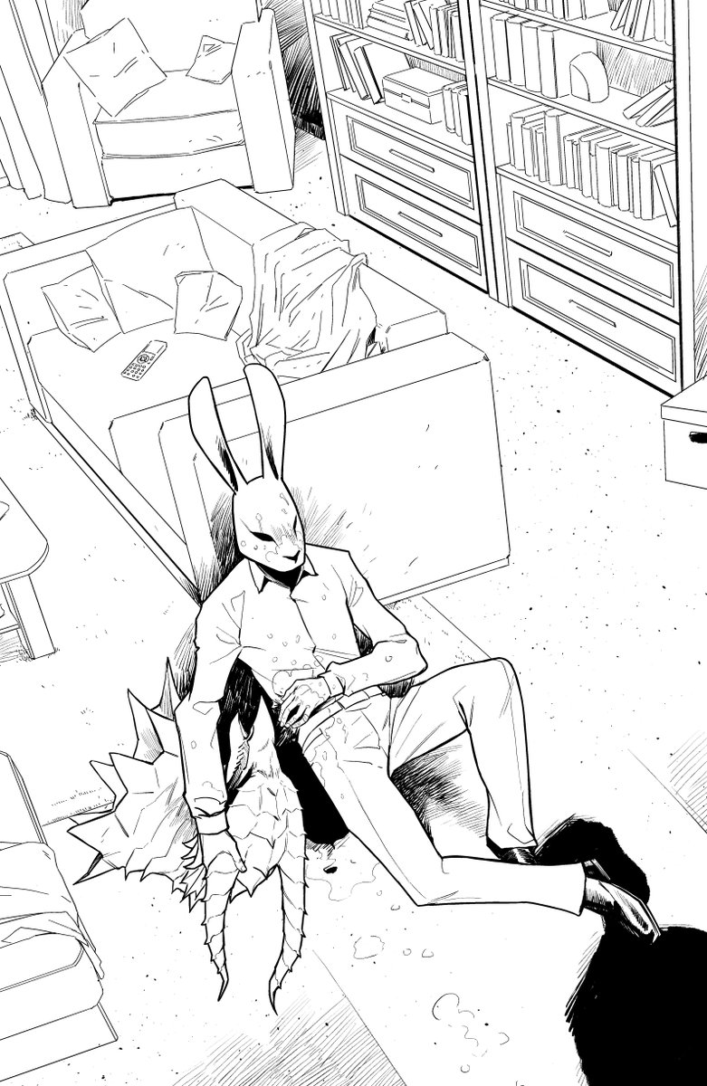 I recently finished a big comic that I drew for pso_earthtone_king
It turned out to be a big thing, there are about 130 pages or so. So I'm leaving the pages from there in the near future.

They also launched a kickstarter campaign on it^
kickstarter.com/projects/earth…

#comics #ink