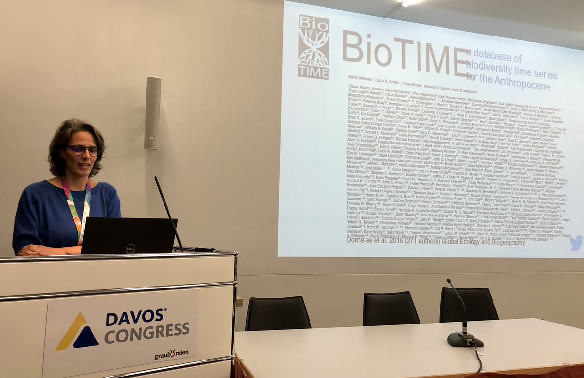 .@maadornelas opens session 3 by telling us about <a href="/bioTIMEdb/">BioTIME</a> a growing and valuable resource for the science of #biodiversity change. What it represents and an analysis of the data gaps. A plea for time series contributions for undersampled regions #WBF2020
