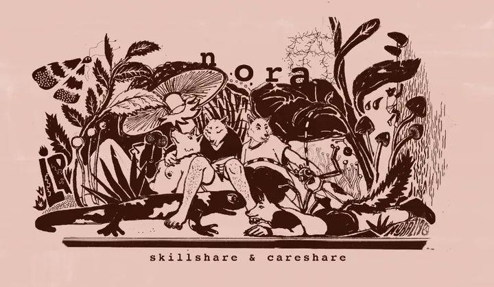 Skillshare &amp; careshare in #Nora219a! 

July 25th - August 14th 2022

2 weeks of sharing knowledge and skills in the spirit of equality

1 week of afterparty - celebrating, having fun and relaxing together.

More infos on nora219a.blackblogs.org

Spread the news!