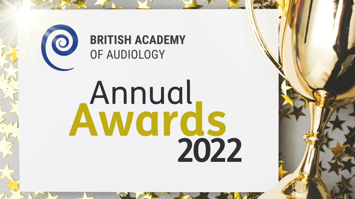 Have you started to think about who you will nominate at the 💫BAA Awards 2022 💫?

Full info available at  buff.ly/3MajYmY 

Submission deadline: Monday 1st August 2022

#BAAConf #Audiology