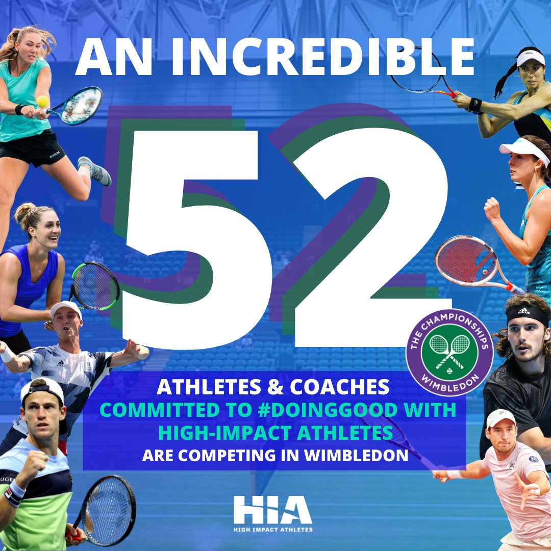 HIAorg's tweet image. 😲 Did you know that we have an INCREDIBLE 52 members of #teamHIA competing and coaching in Wimbledon this year 😲

Thats 48 athletes and 4 coaches committed to #doinggood 

#wimbledon #wimbledon2022 #highimpactathletes #doinggood #effectivegiving #athletesdoinggood #donor