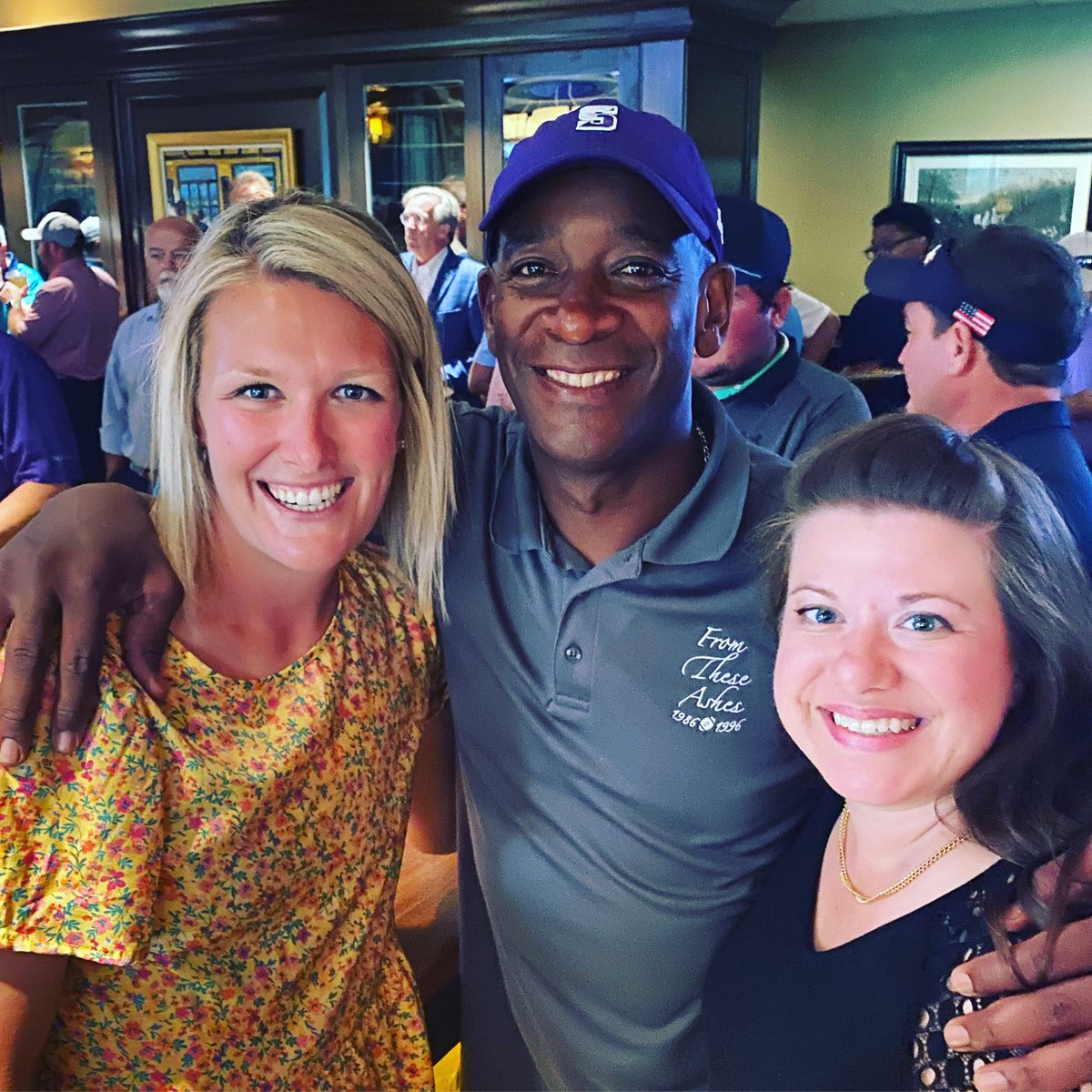 Just hanging with Tony Rice and softball alumni Angela Marx. Tony did say he would be our assistant coach next year. I am so thankful for the amazing alumni support at Scranton. #greatdaytobearoyal #scrantonsoftball