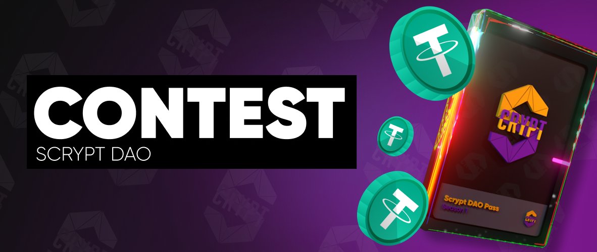 100 USDT + 1 SCryptDao Pass

Compete and earn your chances to win #SCryptDao

gleam.io/N17OO/scrypt-d… 👈🏼Join now