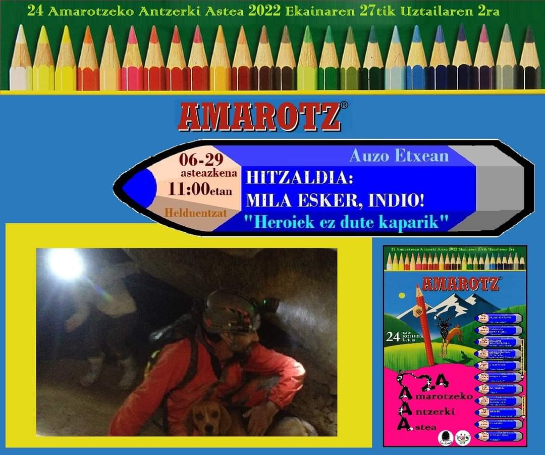 24-AMAROTZEKO ANTZERKI ASTEA-2022
EKAINAK 29, 11:00etan...
HITZALDIA:
"MILA ESKER, INDIO! HEROIEK EZ DUTE KAPARIK"
Ba al zatoz?
+INFO: intujaiteatro.blogspot.com/2022/06/24-ama…
