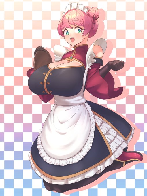 チャイナ風メイド真火 #オリジナル #釜堂真火 #巨乳 #メイド服  