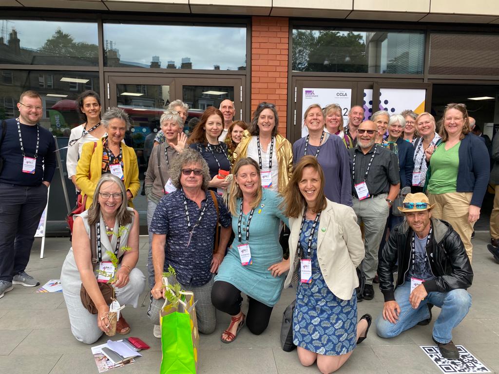 Lovely group of @TheGreenParty councillors @LGAcomms conference #LGAConf22 this week 💚