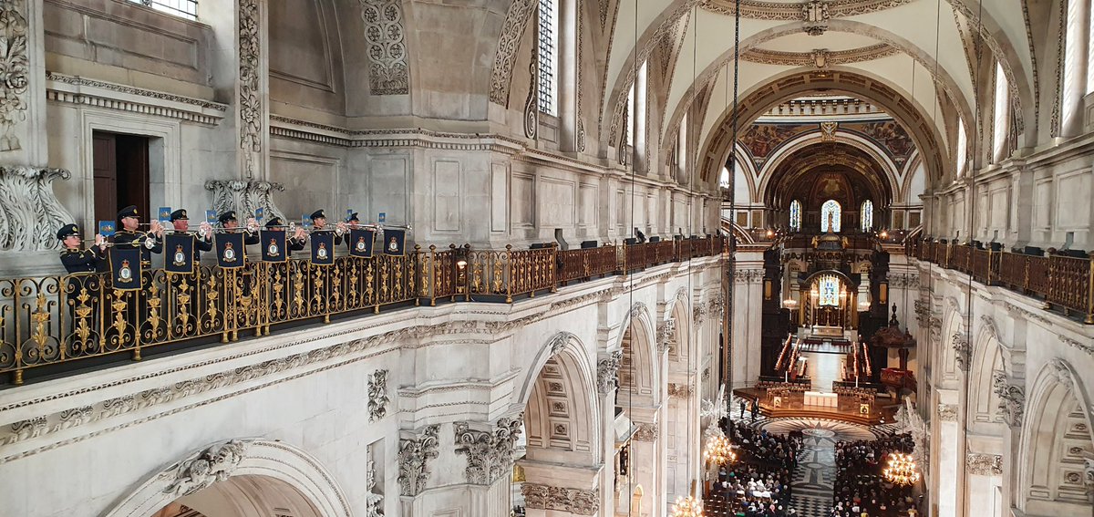 The Fanfare Trumpets of the Central Band of the @RoyalAirForce returned to @StPaulsLondon for the St John's Day Service of Rededication on Sat. (25 Jun 22). 

#RAFMusic 🎺✈️🥁

#FanfareTeam 🎺 #RoyalAirForce #StJohnsDay
#TheOrderOfStJohn #NoOrdinaryJob #RAF #NoOrdinaryGig