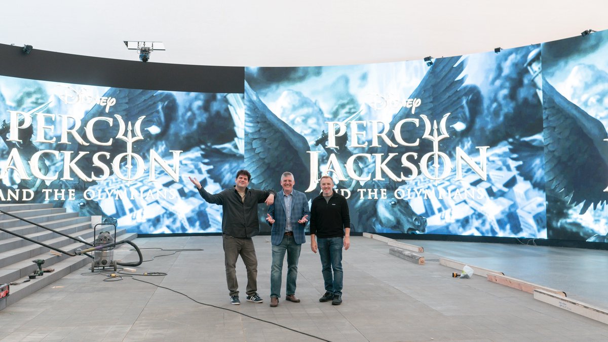 We're thrilled to be the first to work on this epic @ILMVFX stage. Find out where it takes us in #PercyJackson and The Olympians coming to @DisneyPlus.