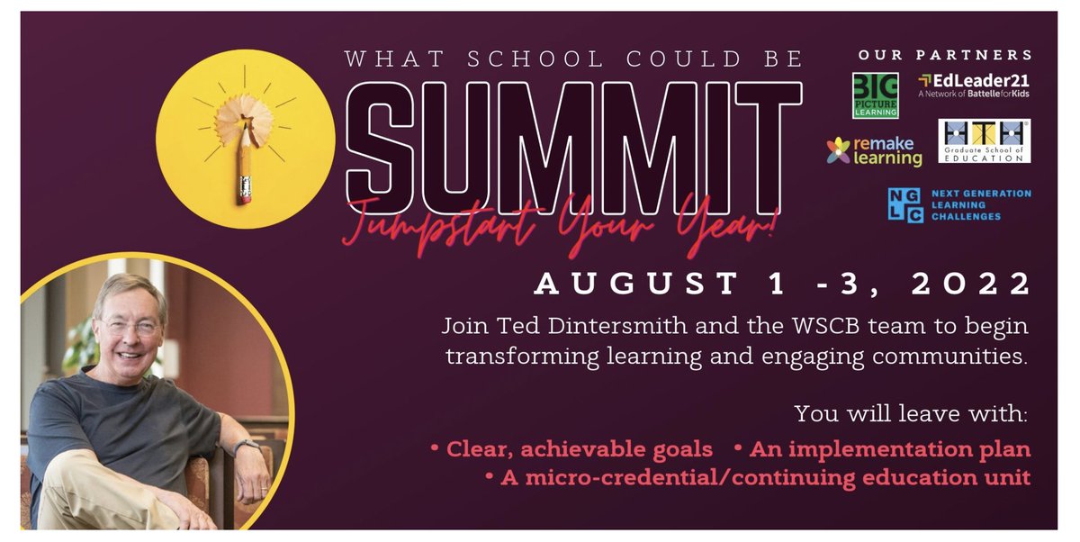 Hey friends at #ISTELive #ISTELive22 #ISTELive2022, join us August 1-3, 2022 for the first What School Could Be virtual summit. It's going to be a blast and all about #whatschoolcouldbe. @kaponoc @melching5 @SusannahJ808 @SchoolCouldBe @joshreppun