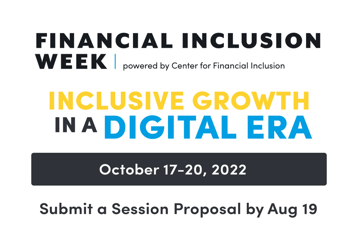 Accion's tweet photo. How can we harness #DigitalInnovation to expand financial services to all people worldwide?

The 2022 #FinclusionWeek theme is "Inclusive Growth in a Digital Era." Do you have ideas to add to the conversation? @CFI_Accion is accepting session proposals: https://t.co/JgO3voB1au https://t.co/ohoU2NaoKg