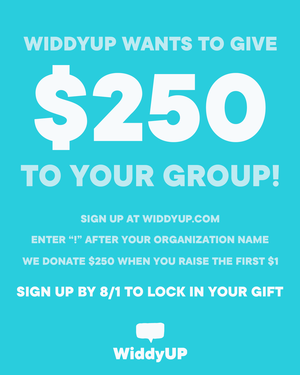 Gearing up for your Fall 🍂🍁fundraiser? Sign up for a #WiddyUp campaign by 8/1 and we’ll donate $250 to your group when you get started. 🙌 Sign-up here: widdyup.com #fundraising