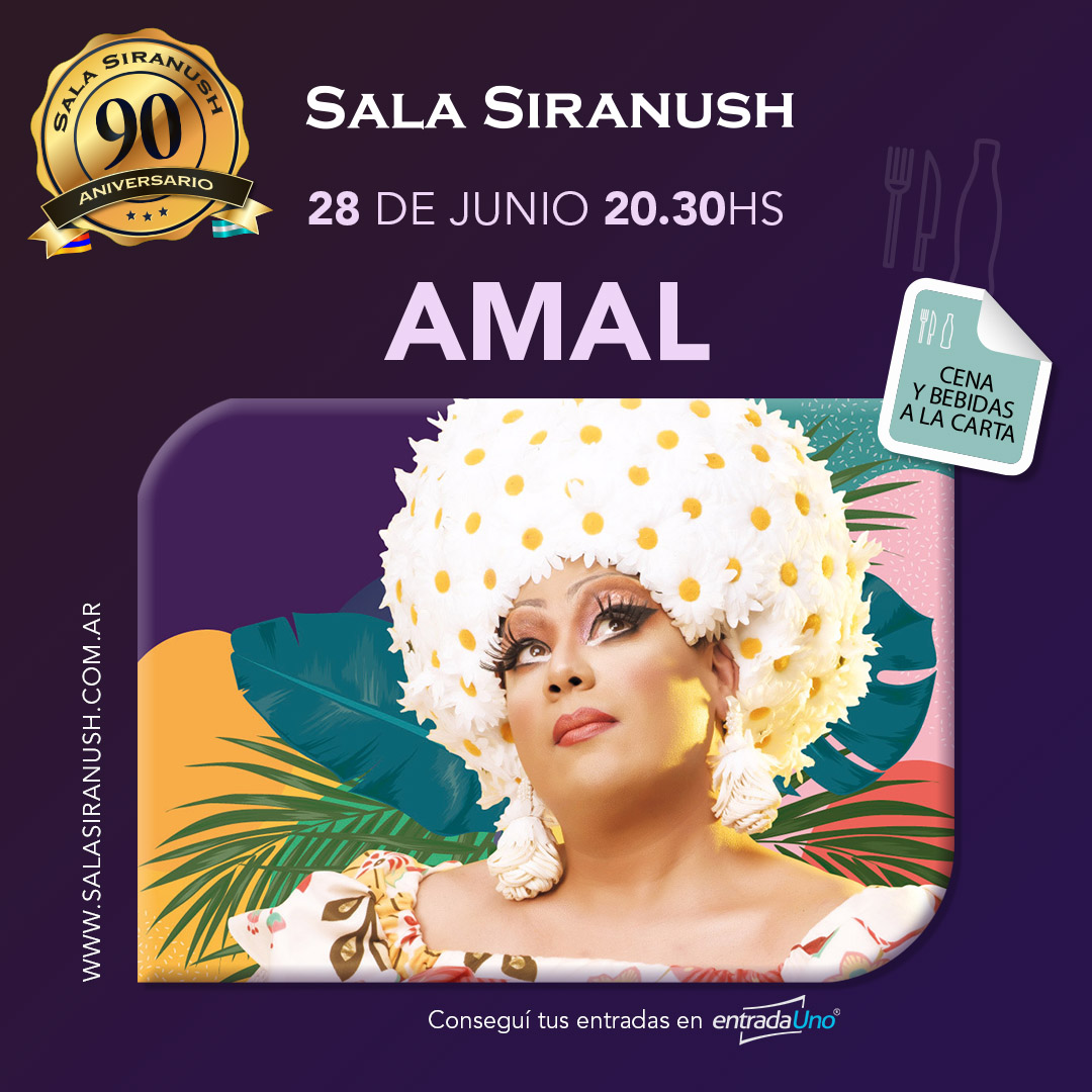 Hoy la revelación musical argentina  <a href="/amalmusicaok/">Amalmusica</a> 
 presenta su nuevo trabajo 20.30hs.
Una noche cargada de música y emoción, para celebrar la cultura LATINOAMERICANA y LGTBIQ+ cantar y bailar al ritmo de quienes somos.
Compra los ultimos ticket disponibles  por <a href="/entradaunocom/">Entrada Uno</a>