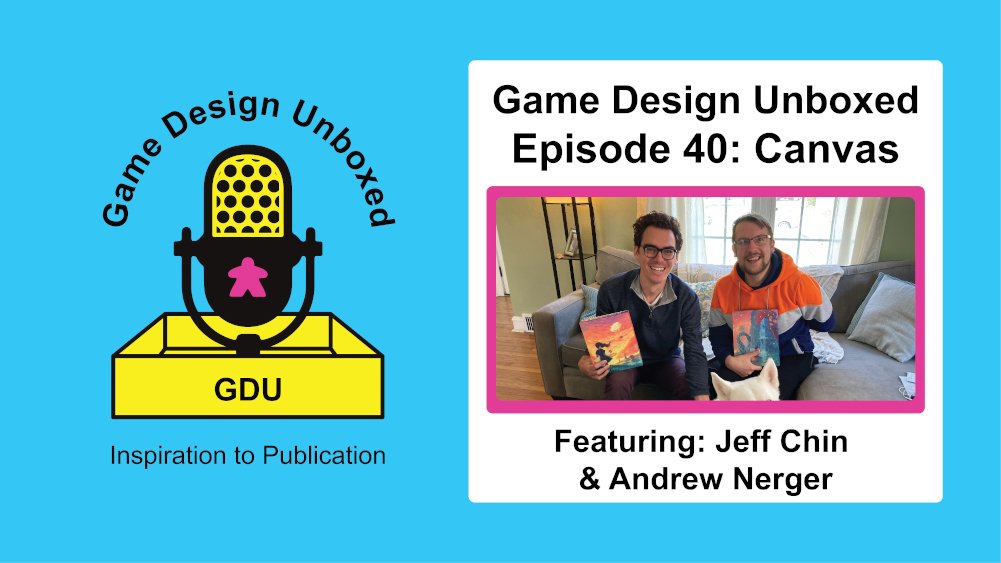 knowdirection's tweet photo. Danielle Reynolds @TokenGaymer talks to Jeff Chin and Andrew Nerger about using translucent cards to illustrate the creative process in their original #boardgame Canvas from @R2iGames.
The latest episode of Game Design Unboxed is available now.
https://t.co/nfANnkmytc https://t.co/kZBPg80ptH