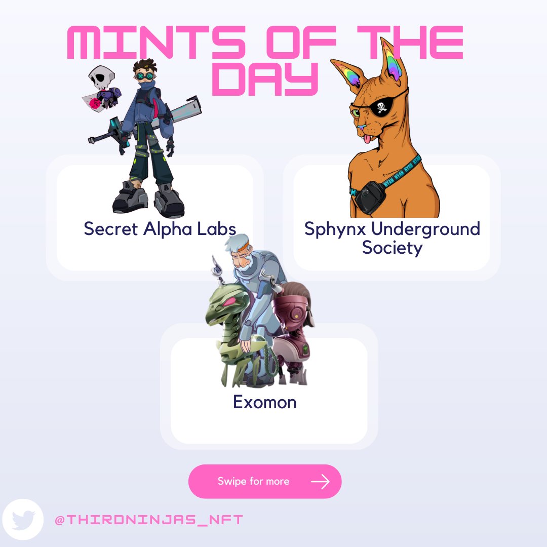 ThirdNinjas_NFT's tweet photo. Best Mints Of The Day By Third World Ninjas : 28/06/22 .🥷🚀 https://t.co/3xySbVjep1