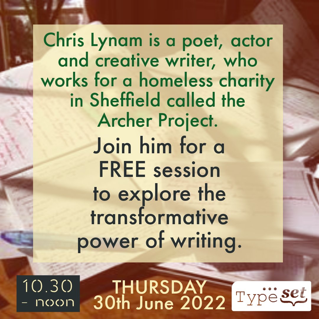 typesetspace's tweet image. URGENT!!! Free Creative #writing session with the WEA with speaker and writer Chris Lynham this Thursday 10.30 am. Tell everyone!

Just turn up on the day, or to reserve a place, or for any other details call Lizzy on 07787 279363 or email aalageswaran@wea.org.uk