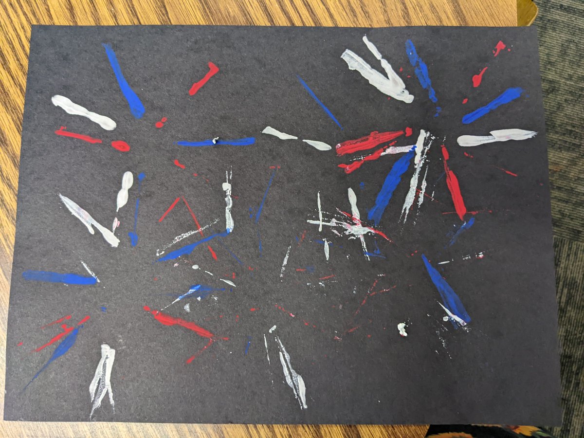 CentralFallsLib's tweet photo. We have a new #TakeAndMake just in time for the #fireworks Thursday: Plastic Straw Stamp Fireworks! The kit has everything you need to paint these fireworks (paintbrush available upon request). See you soon! #RISummerReading #ReadBeyondTheBeatenPath #CentralFalls #CentralFallsRI https://t.co/7EmkcBBiie