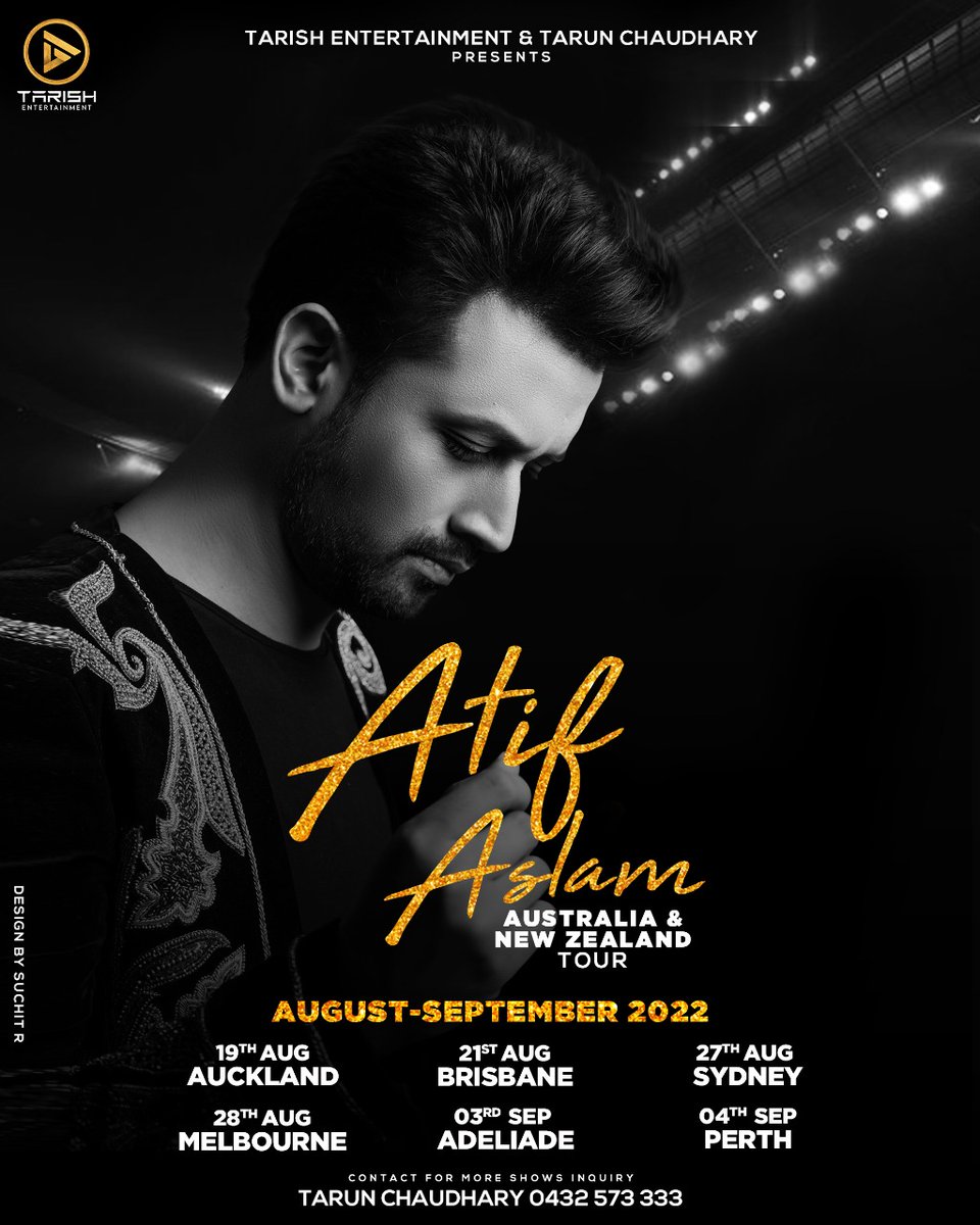 Are you ready🎙 Australia and New Zealand Tour 2022! #AtifAslam #Aadeez #australia #newzealand #newzealandlife #australialife #concert #liveperformance