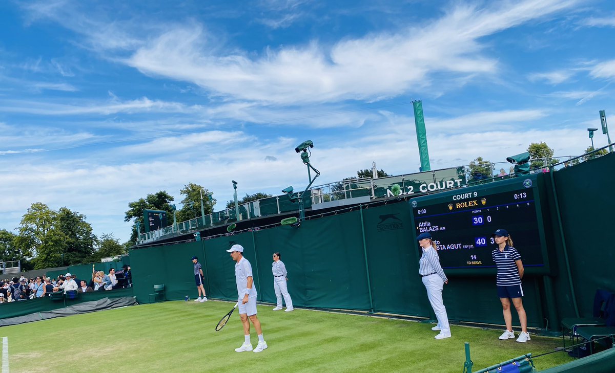 SHHSHammersmith's tweet photo. Our Year 9 Ball Girls in action today at the @Wimbledon Championships! Sophie B and Amelia B you were amazing, we are SO proud of you! 🎾 ⭐️ 🎾 https://t.co/e9pyJztGVn