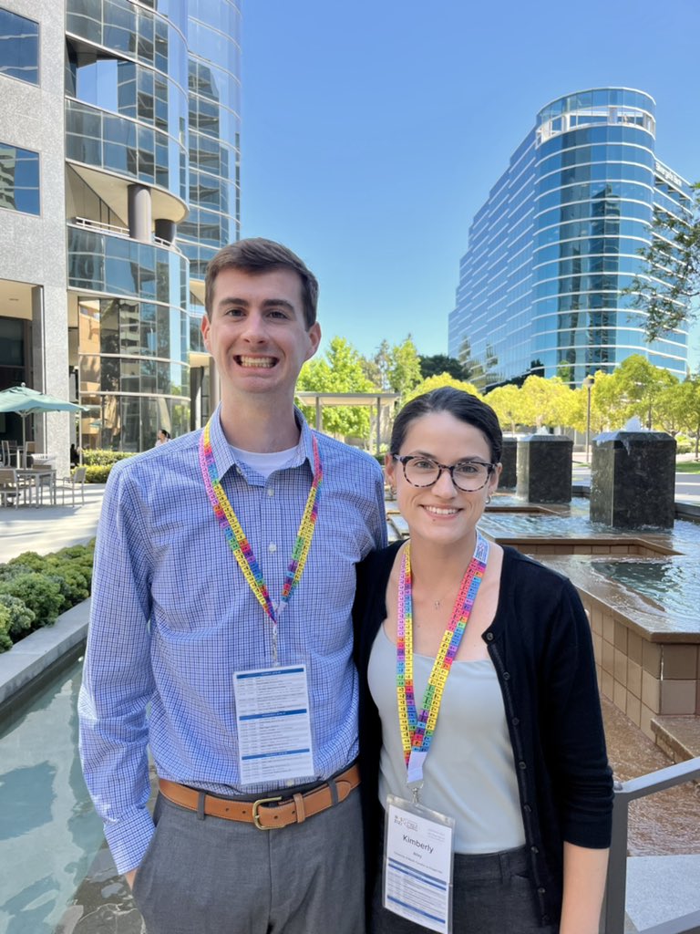 Happy Tuesday from our rising 5th years, Will and <a href="/KimAlley14/">Kimberly Alley</a>! Another beautiful day at #NOS2022 to hear some great science!