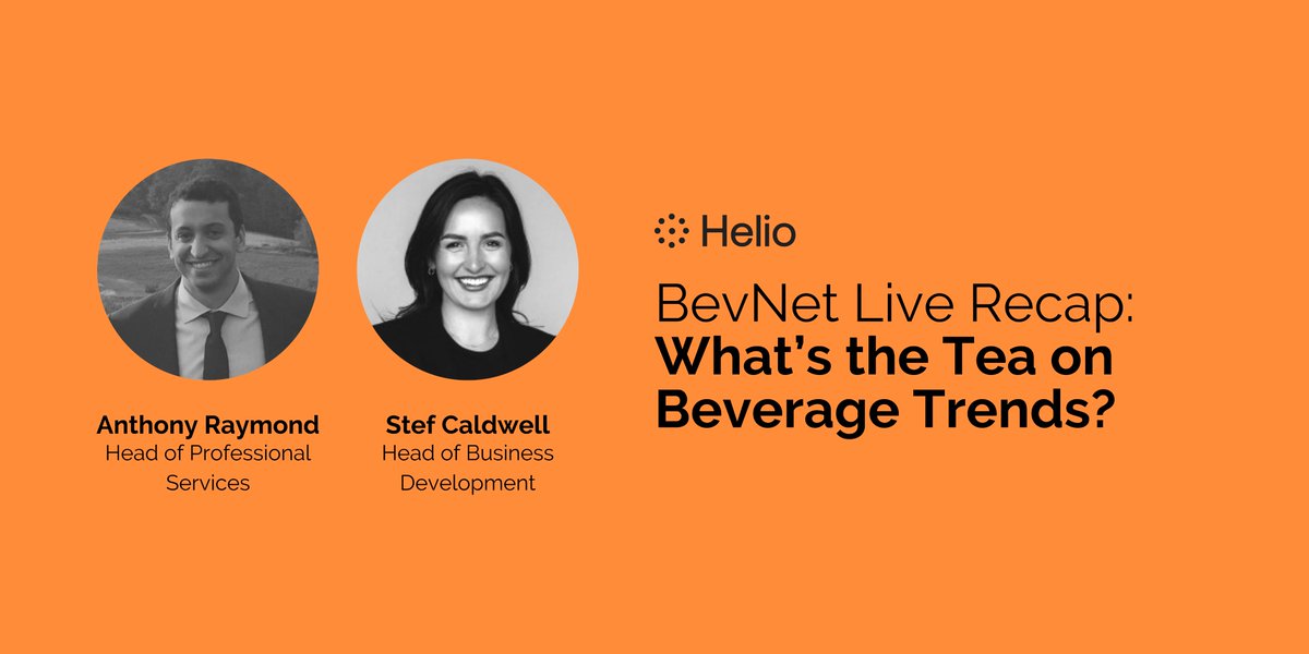 Join us next Thursday July 7th @ 10am PT / 1pm ET as we discuss trends in beverage, including breakout  functional, “clean” ingredient, and low / no sugar brands. circleup.com/helio/live-eve…