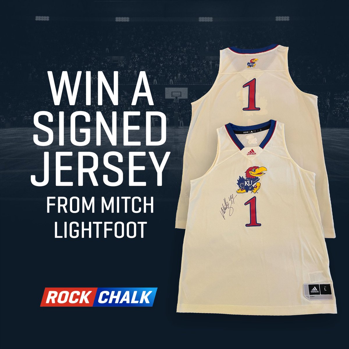 Jersey Giveaway! 👀

We are giving away a signed jersey from <a href="/Mitchlightfoot/">Mitch Lightfoot</a>! 

All you have to do is: 

✔️ Retweet 

✔️ Follow 
@RockChalkNFTs 

✔️Create a free account at ➡️ rockchalk.io 

Winners will be announced next Wednesday. 

#KUBBall #RockChalk