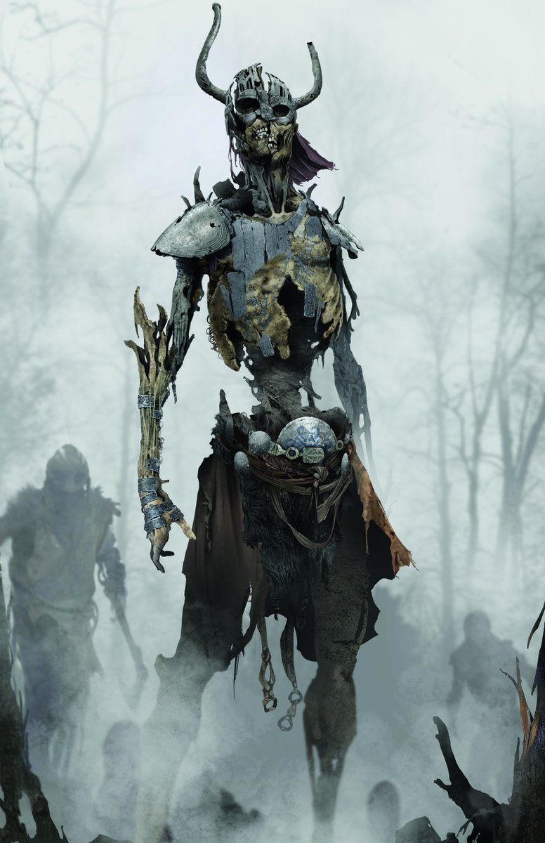 SonySantaMonica's tweet photo. This Draugr concept art from God of War (2018) captures the ferocity our team wanted these undead creatures to embody. 💀

Which one is your favorite? https://t.co/J0grpR9ote