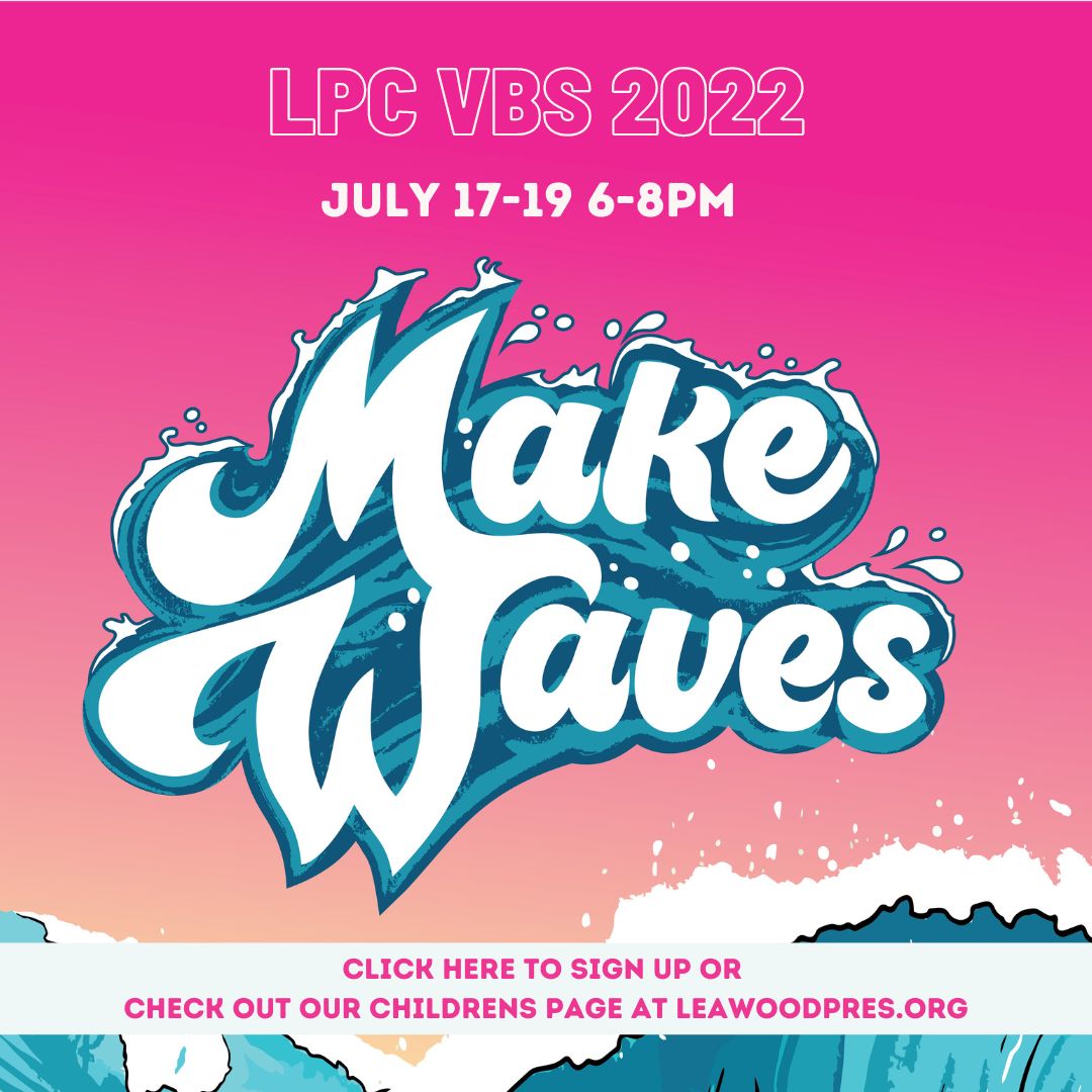 LeawoodPres's tweet photo. Hey Parents! VBS is almost here! Be sure to register your kids for VBS by July 1st in order to get your child a t shirt! Go to our Children's Page at https://t.co/vazVcPXnk8 to sign up! https://t.co/39hV4BY2Rc
