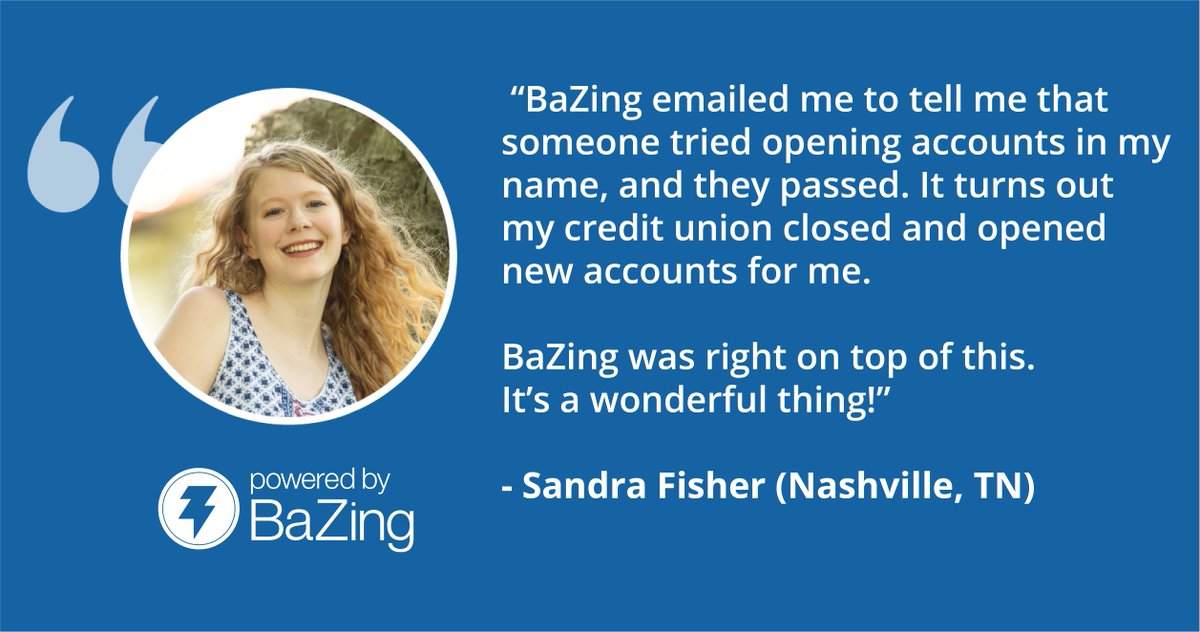 Did you know that a material percentage of your customers or members who walk through your branch’s front door will experience identity theft? 

That’s why we’ve made identity monitoring a key feature of BaZing to protect them today and tomorrow. 
visit: strategycorps.com/bazing-identit…