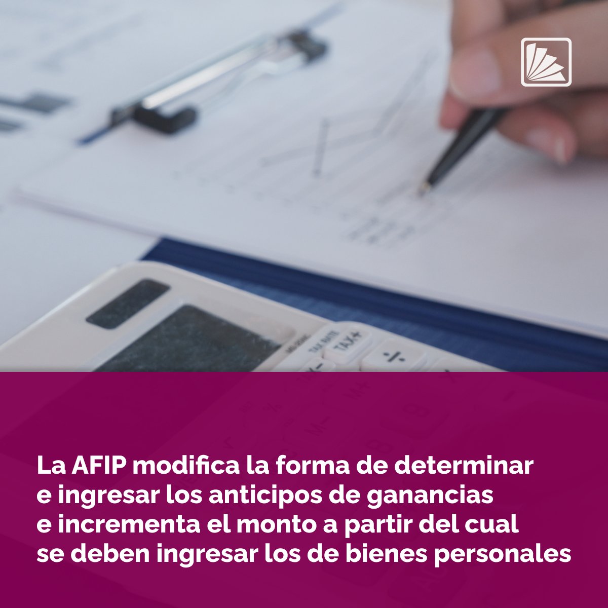 errepar's tweet photo. La AFIP modifica la forma de determinar los anticipos de ganancias e incrementa el importe mínimo de los anticipos de bienes personales.

Conocé los detalles 👉 https://t.co/QfFWRHmk0n https://t.co/TvGXd6BeYh