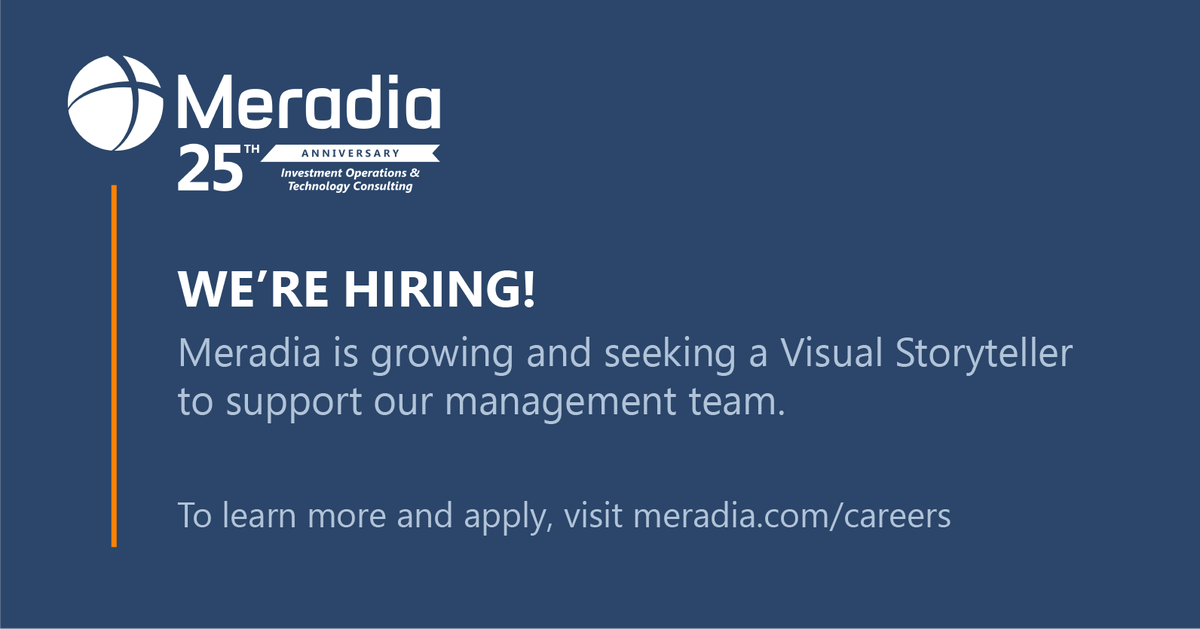 MeradiaGroup's tweet photo. We are hiring a visual storyteller to create powerful and engaging presentations.

Launch your career with Meradia. Discover our open opportunities: https://t.co/CLFKplSf9d https://t.co/H4Ry89WKQE