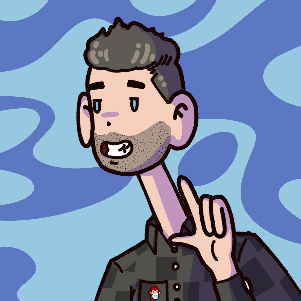 NoManaArt's tweet photo. Turned @Bhodl2 in to a irl loser 🫡hope you like it 💜 what do you guys think 🤔 #LoserClub @loserclubreborn https://t.co/OKYeWTytf5