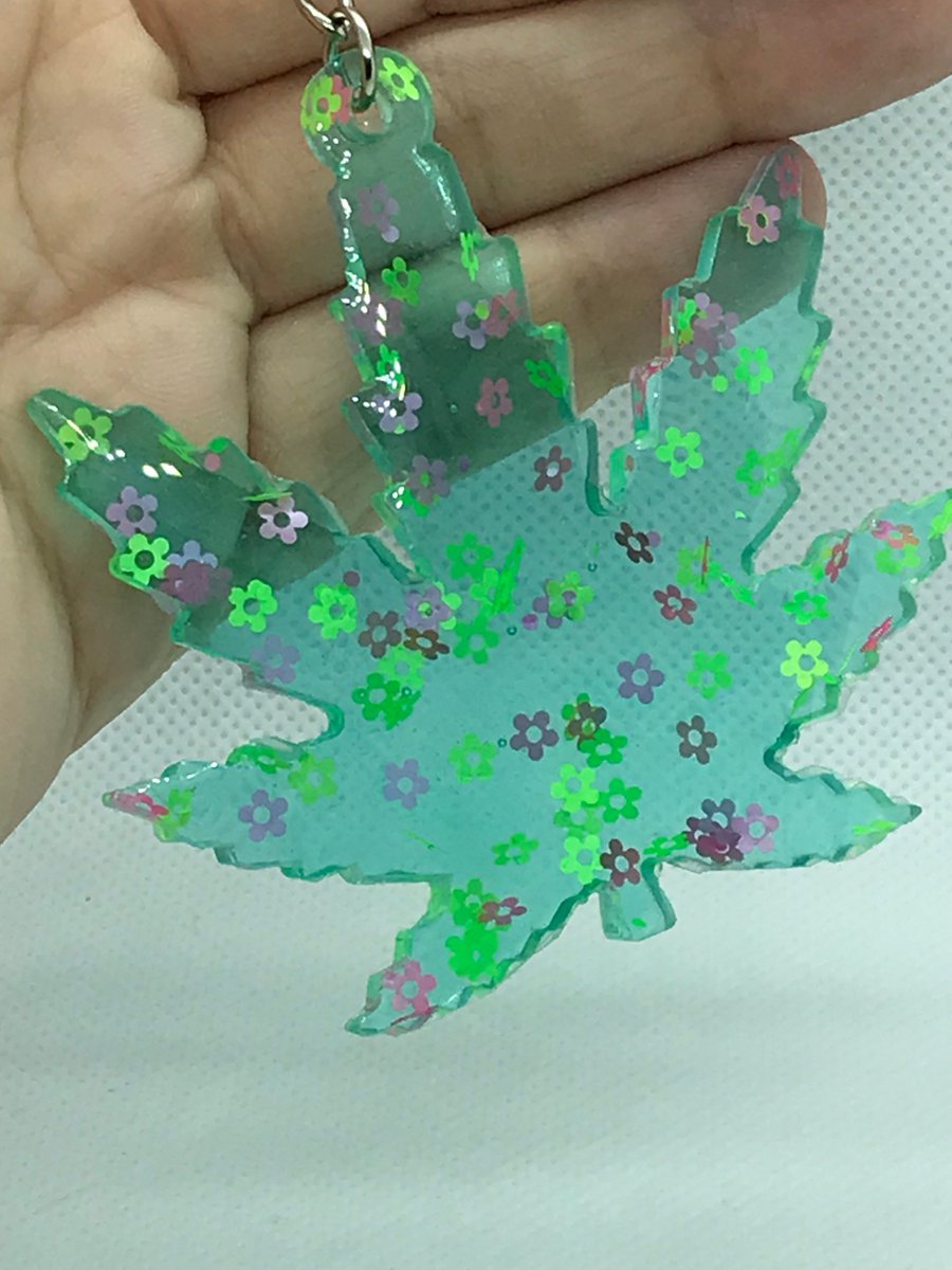 🐣. Offer Xtras! Cannabis Accessories Cute Weed Keychain Marijuana Art for $10.0 #WeedLeafKeychain #StonerAccessories