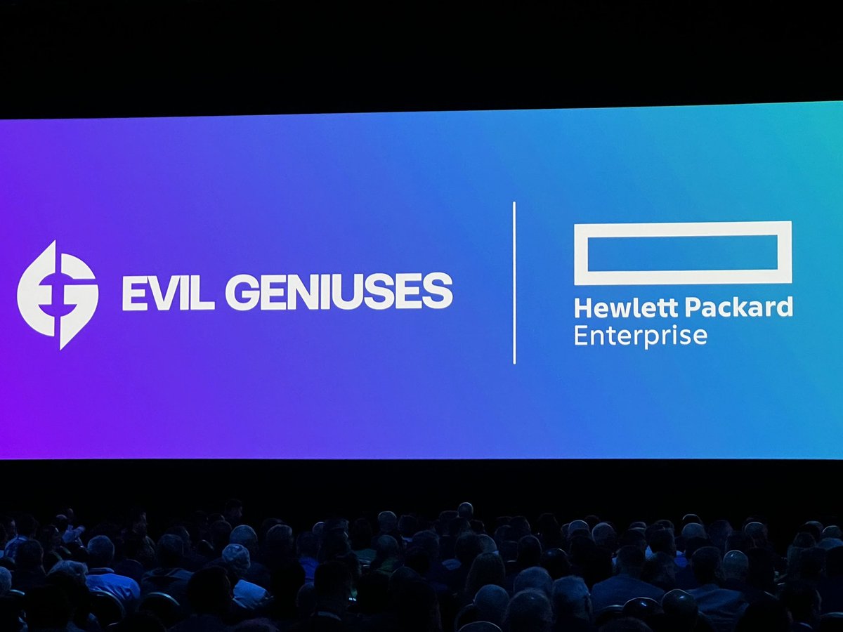 Paolo_Delgrosso's tweet photo. @AntonioNeri_HPE present the new  Partnership with @EvilGeniuses on the stage Nicole LaPointe Jameson !! https://t.co/XFrCn8xpN4