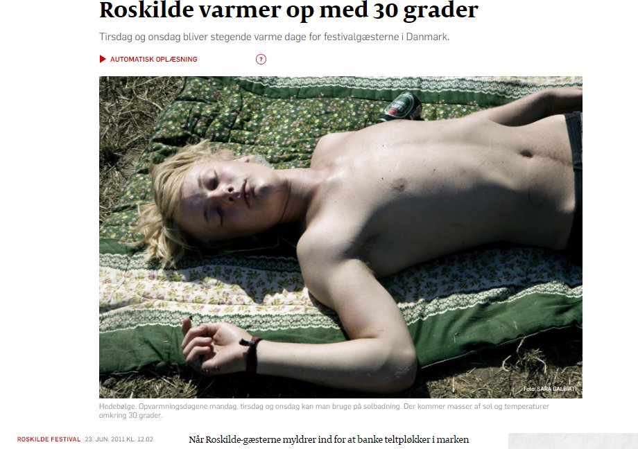 Jobnyt: Jeg tager snart på Roskilde, og når jeg kommer hjem igen, starter jeg som redaktionel projektleder hos <a href="/politiken/">Politiken</a>. Det er til at blive lykkelig af! Sidst Roskilde, Politiken og jeg krydsede i tid og rum, er for mere end ti år siden og så sådan ud: