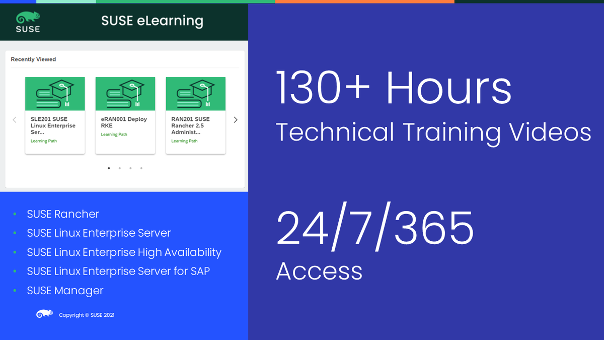 PartnerEng's tweet photo. Obtenez une formation à votre rythme, n'importe où, n'importe quand, avec #SUSEeLearning, un abonnement qui vous permet d'accéder à des formations techniques pour tous les produits @SUSE, de #SLES à #SUSERancher. 
https://t.co/sWgxP5e9ih #ittraining #opensource #linux https://t.co/tybU6LfIH9