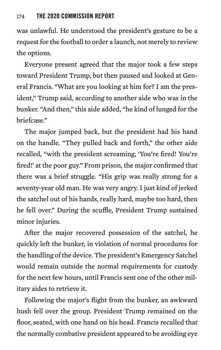 ArmsControlWonk's tweet photo. I really hate how accurate the #2020Commission was, although I didn't dare have my fictional Trump try to choke out his military aide. https://t.co/zmUsXHEzXV