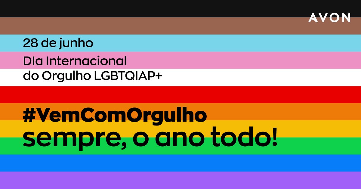 AvonBR's tweet photo. Quem vive o #MêsDoOrgulho sabe exatamente o gostinho que ele tem. Orgulho de ter aprendido a se amar, de ter se encontrado, de ter tido coragem, de ter enfrentado tudo e ter chegado até aqui. É o mês pra amar a própria história e fortalecer quem também #VemComOrgulho 🏳️🌈🏳️⚧️❤️ + https://t.co/vMCsdqmohu