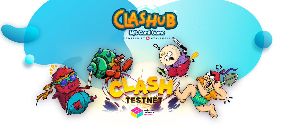 📢CLASHUB WILL BE COMING TO SWIMMER TESTNET ON JULY 20TH!🏊‍♂️💦

<a href="/theclashub/">Clashub</a> is an NFT card game that transforms approved NFT collections owned by players into cards that can be used to CLASH!⚔️

👉Testnet registration opens JULY 4th🚀
Discover CLASHUB clashub.io

1/