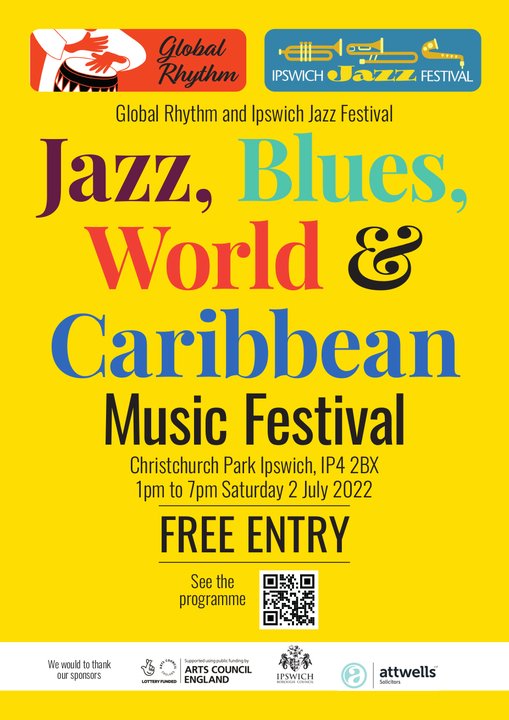 ipswichjazzfest's tweet photo. THIS WEEKEND! Join us for a day of world class jazz on the Jazz Stage of the Global Rhythm and Ipswich Jazz Festival. Entry is completely free of charge. Find out what's on at our web site: https://t.co/6G7OSLEKaA https://t.co/G9vE5Wtqj0
