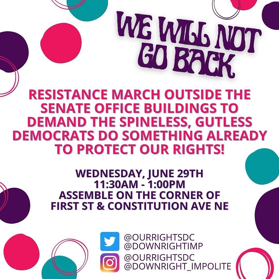 downrightimp's tweet photo. TOMORROW: 2 opportunities to rise up against the literal evil we are facing!!!

Seriously,whatever else you were gonna do can wait! 🤗

@OurRightsDC @LiteraryMouse @ShutDown_DC @xr_dc_ @NJNP_DC @FAF_1312 @All_Out_DC #scotusIsCompromised #Democrats #AbortionRightsAreHumanRights https://t.co/uLtzZ45Ugr